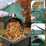 60 Gallon Large Leaf Collector, Dustpan-Style Lawn and Leaf Bags, Collapsible Yard Waste Bags Easy Storage & Transport, Reusable Leaf Pick Up Garden Bag for Leaves Grass Debris Lawn Trash