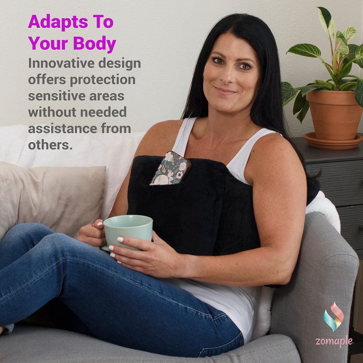 Zomaple Mastectomy Pillow - Post Surgery Pillow, Mastectomy Recovery Must Haves, Breast for After Heart Surgery, Reduction & Augmentation Patients Sleeping, Recovery Seatbelt Protection-Surgery Gift