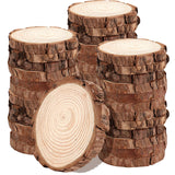 JOIKIT 50 PCS 3.5-4 Inches Natural Wood Slices, Unfinished Natural Wood Coasters, Wood Rounds Circles for Arts and Crafts, DIY, Christmas Ornaments, Rustic Wedding