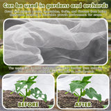 Woanger 3 Pack 6 x 3 x 2 ft Heightening Garden Netting for Raised Beds Plant Covers Garden Protection Fine Mesh Bird Netting with Drawstring for Protection Seedlings Vegetable Plant(77" x 41" x 25")