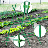 143 Pcs Garden Stakes Set,32 Sets of Fiberglass Plant Stakes Sticks,DIY 3ft 4ft 5ft 6ft 7ft Sturdy Plant Stakes for Tomato Vegetables, Sticks Support for Indoor Outdoor Plants Gardening Supplies