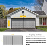 LIAMST Garage Door Screen for 2 Car Garage Door-16x7FT Reinforced Fiberglass Garage Screen, Magnetic Garage Screen Door