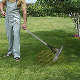 YEELOR Thatch Rake with 15‑inch Rake Head and Long Handle