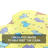 YINENN Bath and Shower Safety Mats 40x16 inch, Non Slip with Suction Cups for Bathroom Stall and Tub Floor, Extra Large and Machine Washable, Drain Holes Keep Bathtub Clean, Colored Dogs