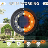 Flacchi Solar Ground Lights - Solar Powered Lights Outdoor Solar Disk Light Waterproof Landscape Light for Patio Yard Pathway Walkway Driveway (Orange, 12 Pack)