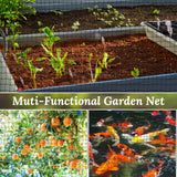 Woanger 3 Pack Deer Fence Netting Bird Netting Garden Net with 150 Pcs Cable Ties for Bird Protect Plants, Vegetables Against Birds Fruit Trees Deer Squirrel Rabbit and Other Animals (Black,7x100 ft)