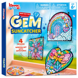Klever Kits 4PCS Window Art Suncatcher Kits, Fun Gem Painting Kits, Diamond Art and Crafts for Boys Girls, Great Crafts Gift for Kids Birthdays Christmas Ages 6+