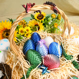 Impossmaker 12PCS 3D Printed Dragon Eggs with Dragon Inside, Cool Stuff Christmas Fun Gifts, Mini Dragon Egg Set Articulated Crystal Fidget Toy for Adults Teens Boy Gifts Easter Basket Stuffers