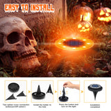 Flacchi Solar Ground Lights - Solar Powered Lights Outdoor Solar Disk Light Waterproof Landscape Light for Patio Yard Pathway Walkway Driveway (Orange, 12 Pack)