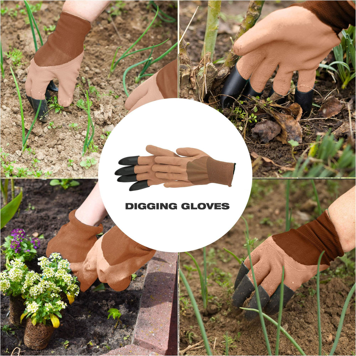 Clarfey Garden Kneeler and Seat, Garden Folding Bench with Tool Pocket, Garden Gloves and Soft EVA Kneeling Pad