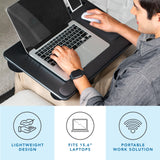 LAPGEAR Home Office Pro Lap Desk - Black Carbon, Fits 15.6” Laptops