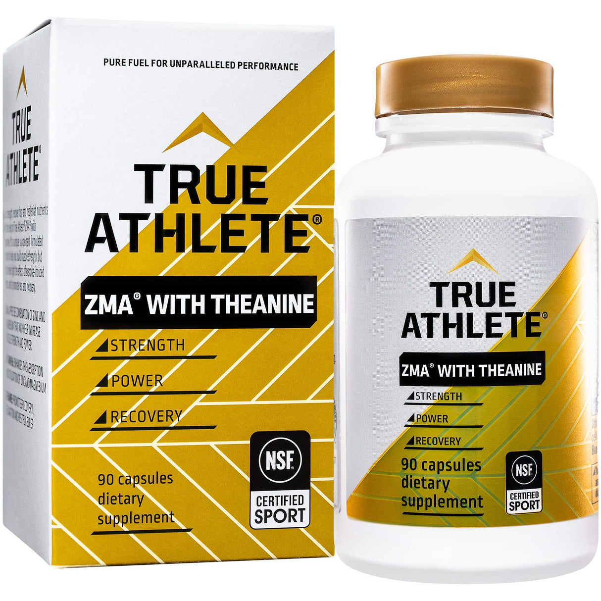 True Athlete ZMA with Theanine – Supports Muscle Recovery, Strength & Sleep – Zinc, Magnesium, Vitamin B6 & Theanine Formula for Relaxation & Performance (90 Capsules)
