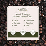 Starwest Botanicals Organic Elderberries - Dried Elderberries for Syrup, Tea, Gummies, & Jam, Certified Kosher, Non-GMO - Bulk 1 lb Bag