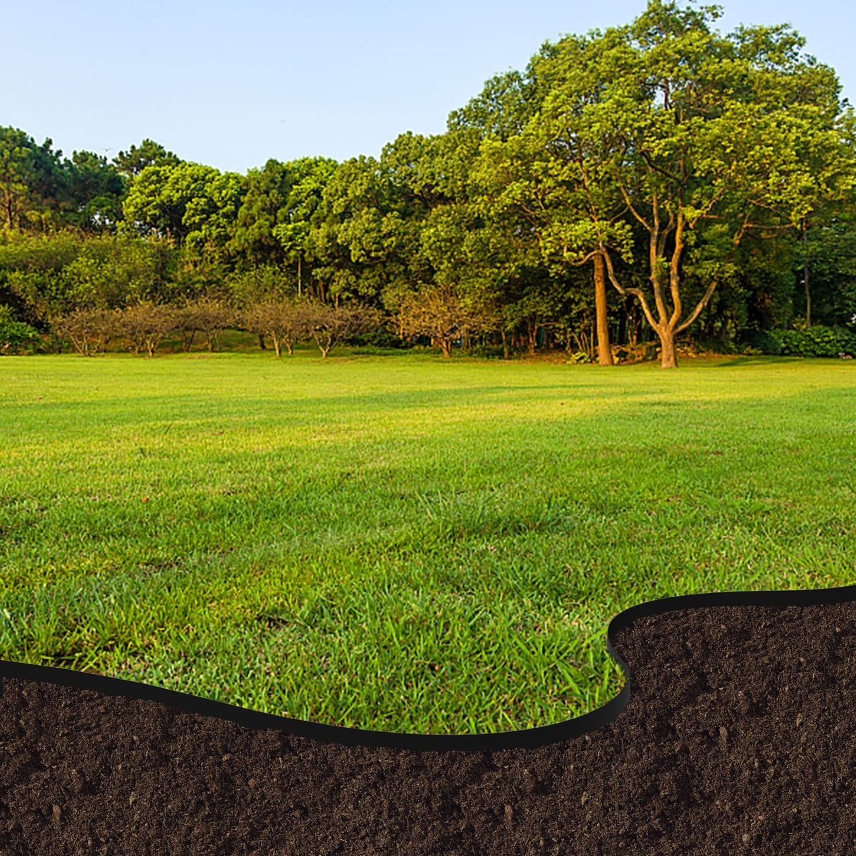 Watayo 50 FT Grass Barrier Landscape Edging Coil - 5 inch Depth Terrace Board Edging - Flexible Garden Bed Weed Barrier for Lawn Area Driveway Path Sidewalk