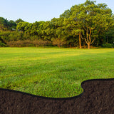 Watayo 50 FT Grass Barrier Landscape Edging Coil - 5 inch Depth Terrace Board Edging - Flexible Garden Bed Weed Barrier for Lawn Area Driveway Path Sidewalk