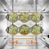 Spider Farmer SF4000 450W LED Grow Light for Indoor Plants, Upgraded High Efficiency LEDs, Dimmable Full Spectrum High PPFD, Deep Penetration for Seed Starting/Vegetables/Bloom in 4x4 Grow Tent