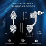2.6Ct Silver Moissanite Earring Jacket Drop Diamond Stud Earrings for Women