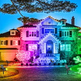 T-SUN Solar Spotlights for Outsides, Christmas Solar Lights Outdoor Waterproof, Color Changing Solar Landscape Spotlights, Auto ON/Off Solar Garden Pond Light for Yard, Trees, Driveway, Patio(4 Pack)