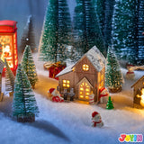 JOYIN Christmas Snow Blanket Roll (3x8 Ft,4 Pcs) for Christmas Decorations, Village Displays, Under The Xmas Tree-Thick White Soft and Fake Snow Cover for Holiday Decor and Winter Displays