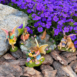 Mood Lab Fairy Garden Decor Figurines - Decorative Resin Pond Statues (5 Pieces) for Indoor & Outdoor Decor