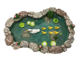 GlitZGlam Duck Pond -Mother and Ducklings! A Miniature Duck Pond for a Miniature Fairy Garden and Miniature Garden Accessories