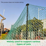 JPOIP 72 Inch Garden Stake Netting Support, Black Heavy Duty Powder Coated Steel Frame for Garden Fencing, Plant & Crop Protection from Wildlife (6 Sets)