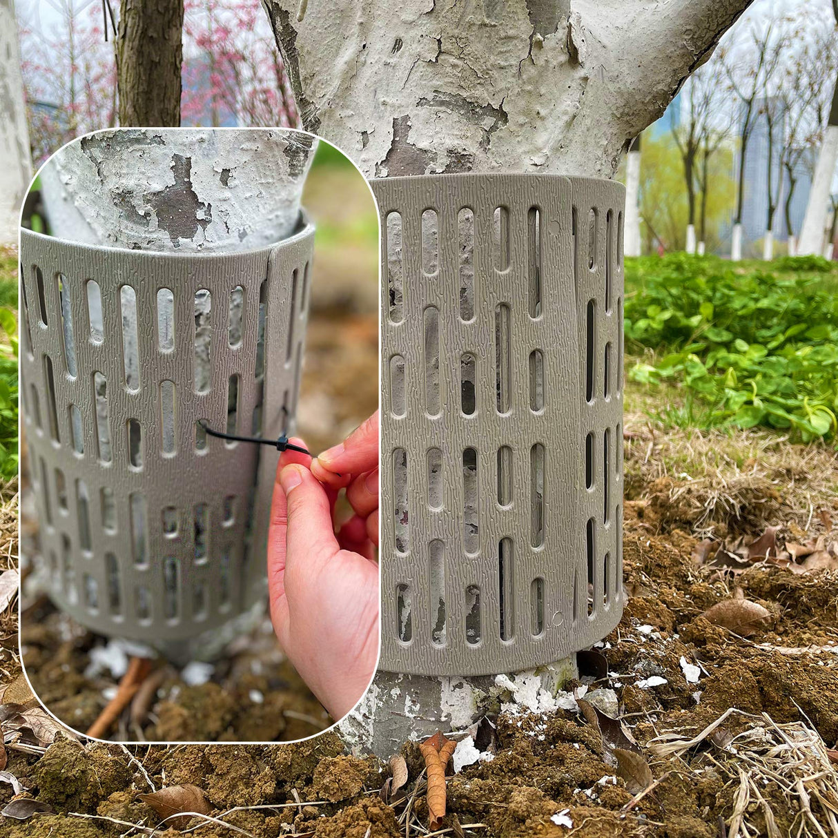 Aulock 10pcs Plastic Tree Trunk Protectors, Easy Flexible Guards