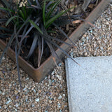 Edge Right - Hammer-in Landscape Edging - 48-inch Strips - 8-inch Depth 1/4-inch Rounded top COR-Ten Steel (5 Pack)
