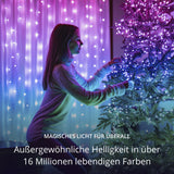 Twinkly Strings 250 LED RGB, Including White, LED Light String for in-and Outdoor, Christmas Lights, Smart LED Lights, Mappable LEDs, Compatible with Alexa, Google Home, IP44, Green Wire, 65ft