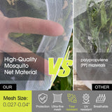 Fruit Tree Netting, RIFNY 3.9 X 3.3 FT Blueberry Bush Netting Cover with Zipper Drawstring, Outdoor Mosquito Net Garden Netting Cover Protector Plant from Birds Cicadas Animals Insect (4 PCS, White)