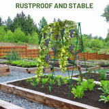 PHENEAHILL Large A-Frame Garden Trellis for Tomatoes, Cucumbers & Heavy Climbing Plants - Rust-Resistant, Heavy-Duty Steel, Perfect for Outdoor Gardens & Vertical Gardening(47" W x 63" H)