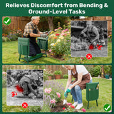 Zelurelle Garden Kneeler and Seat, 2-in-1 Gardening Kneeling Bench, Foldable Heavy Duty Garden Stool with Cushioned Pad, Gardening Gifts for Seniors Women -1PCS