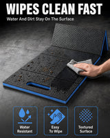 Sevenjungle Foldable EVA Utility Mat with Handle, Heavy Duty Mechanic Mat for Kneeling, Workouts, Garages, Gardening, Camping, Picnics, Outdoor Adventures and Home Gyms, Blue