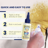 Grandma's Secret Spot Remover - Chlorine, Bleach, and Toxin-Free Stain Remover - Stain Remover for Clothes - Fabric Stain Remover Removes Oil, Paint, Blood and Pet Stains -3 Pack of 2 Ounce