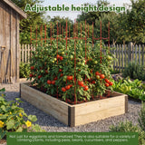 Otoolling 4 Pack Tomato Cage for Garden, 6" W x 6" D x 32" H Pepper and Eggplant Garden Stakes Metal Plant Support Sturdy V-Shape Trellis for Climbing Plants Vegetables Flowers Fruits