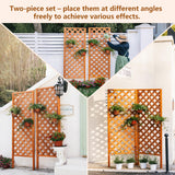Sciengarden 2 Pack Wood Garden Decor Trellis for Climbing Plants Outdoor