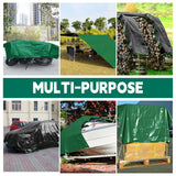 Tarp 15x15 ft Heavy Duty 100% Waterproof 10mil,UV Resistant,Durable Grommets and Reinforced Edges Green/Black Tarp for Camping, Swimming Pools,Car Coverage -by MVPNET