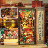 CUTEBEE Christmas Book Nook Kit - DIY Miniature House Dollhouse Kit for Adults, Teens, Booknook Tiny House Bookshelf Decor 3D Wooden Puzzle, Gifts for Family, Friends （Christmas Wish Store）