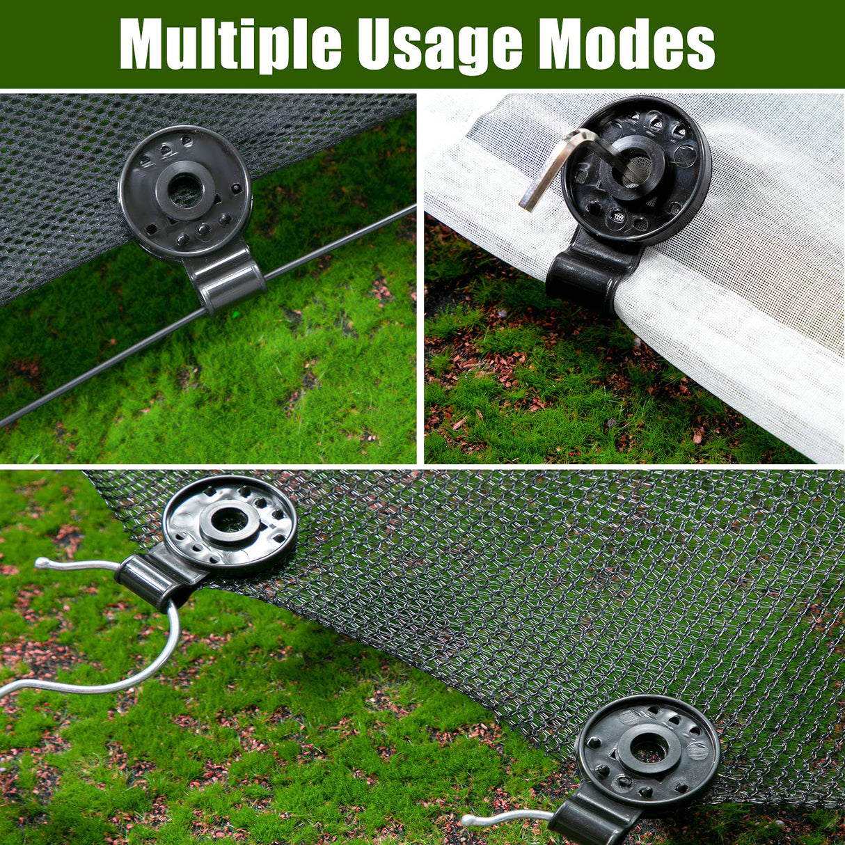 Maitys 100 Pcs Shade Cloth Clips Sunscreen Net Clips Black Plastic Sunshade Clip Greenhouse Shade Cloth Fix Clamp for Anti Bird Netting Garden Netting Patio Agricultural UV Resistant Accessories