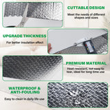 winemana Window Insulation Roll, 48IN x 10FT Reflective Heat Shield Bubble Film, Double-Sided Aluminum Foil Insulation, Weatherproof Garage Door Cover for Windows, RV, Basement, Winter & Summer