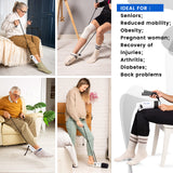 SOKELP-Sock Aid for Putting On Socks-Sock Aid-Ergonomic Handles-Sock Assistant Device No Bending-Hip Kit-Disability Aids for Elderly & Pregnant-Sock Helpers to Put On Your Socks for Seniors