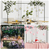 Putros Over The Table Rod Stand with Clamps Black 13"-42'' Tall 29"-98" Length Adjustable Metal Table Arch Hanging Rod Stand for Party Wedding Anniversary Christmas Decoration