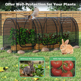 Happygrill 108” x 48” x 47” Portable Crop Cage w/ 3 Roll-Up Zippered Doors