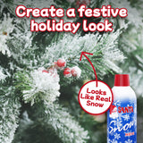 Prextex Winter Textured Snow Spray - 2 Pack 13oz Aerosol Bottles - Flocking Spray for Christmas Tree, Artificial Snows for Crafts, Fake Snows for Windows, Holiday Decorations, Snow Effect