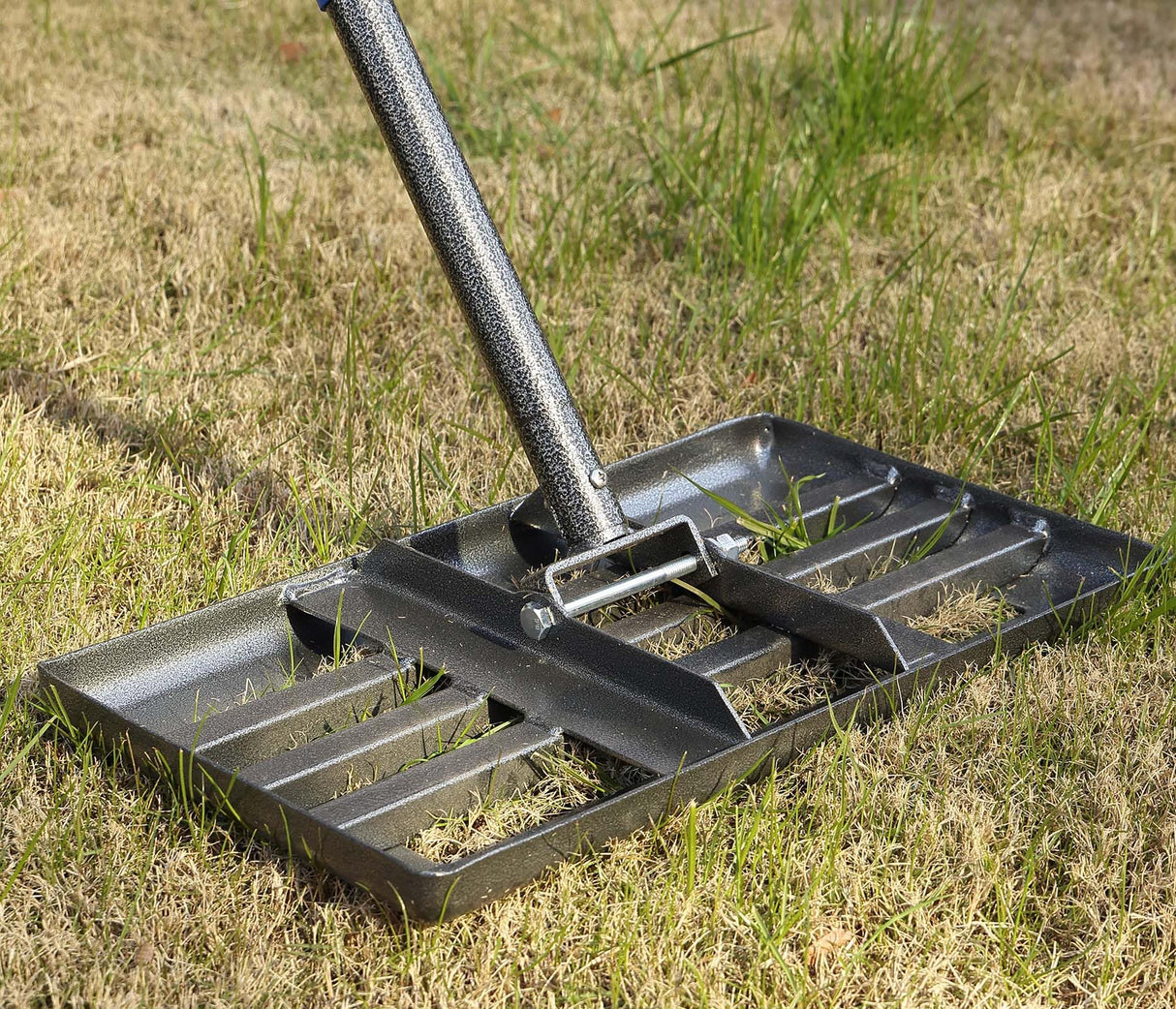 Lawn Leveling Rake, 17x10 Heavy Duty Lawn Leveler with Adjustable Handle Dirt Ground Level Tool for Yard Garden (60 Inch)