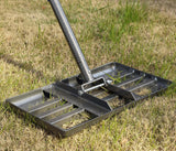Lawn Leveling Rake, 17x10 Heavy Duty Lawn Leveler with Adjustable Handle Dirt Ground Level Tool for Yard Garden (60 Inch)