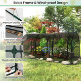 Happygrill 108” x 48” x 47” Portable Crop Cage w/ 3 Roll-Up Zippered Doors