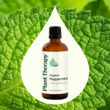 Plant Therapy Organic Peppermint Essential Oil 100% Pure, USDA Certified Organic, Undiluted, Natural Aromatherapy, for Diffusion, Skin, Hair, Therapeutic Grade 100 mL (3.3 oz)