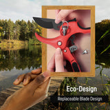 DUROX - Ratchet Pruning Shears, Garden Shears with 3X Cutting Power. Effort-Saving Heavy-Duty Anvil Pruners. Replaceable Blade Cutting Blade Design. Ideal Secateurs for Precise Trimming, Model DGR-01