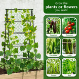 AlisisFores A-Shape Garden Trellis for Climbing Plants, Black